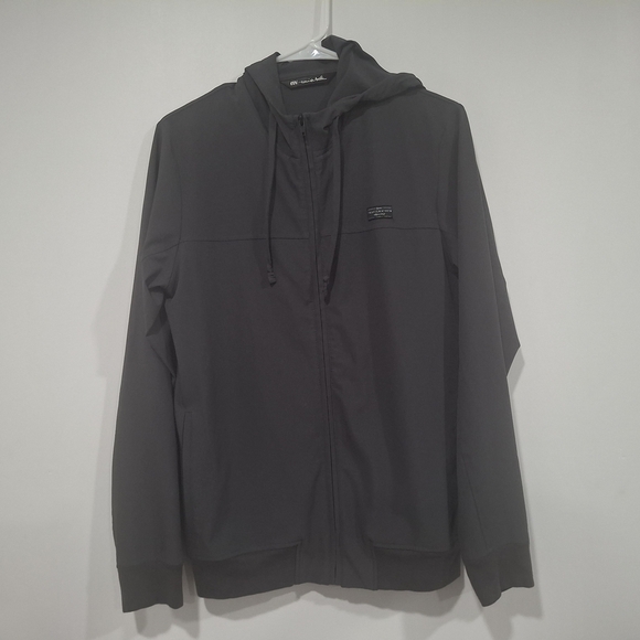 Travis Marhew Men's Dark Gray Zip-Up Hoodie Size S - Picture 2 of 6